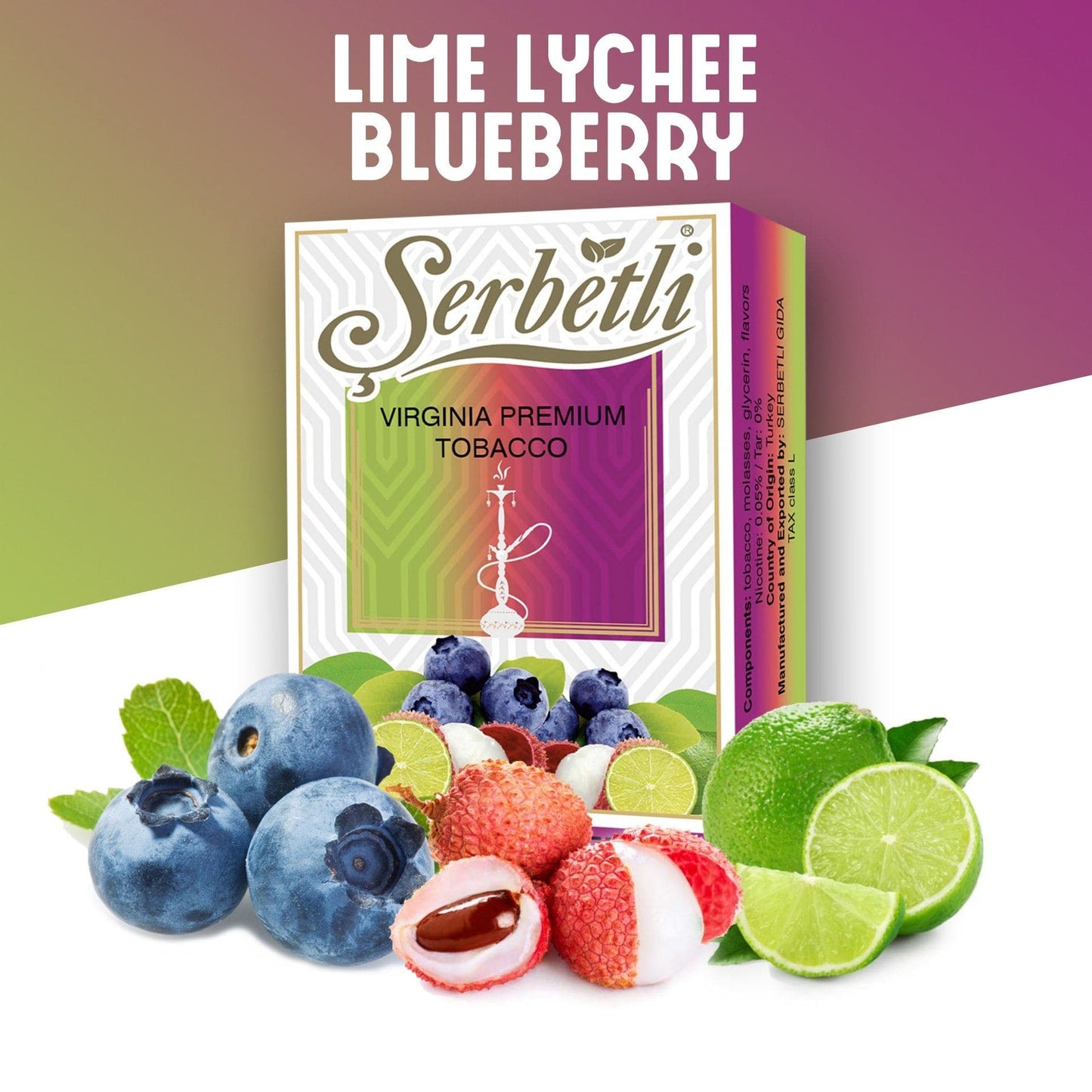 Serbetli - Lime Lychee Blueberry - TheHoookahClub