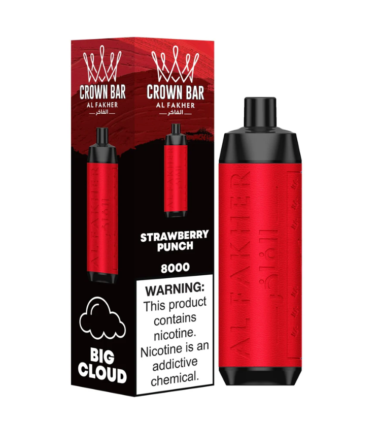 Al Fakher Crown Bar 8000 Puffs - Strawberry Punch