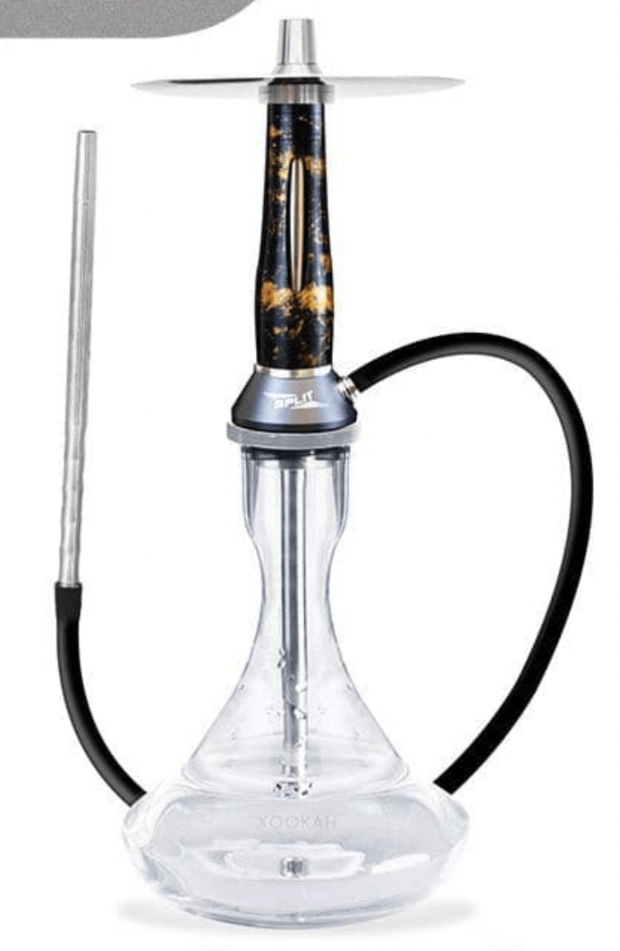 Nova Smoke Shisha With Base - Split (Black/Gold) - TheHoookahClub