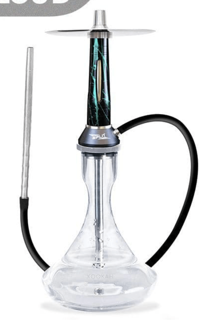 Nova Smoke Shisha With Base - Split (Black/Green) - TheHoookahClub