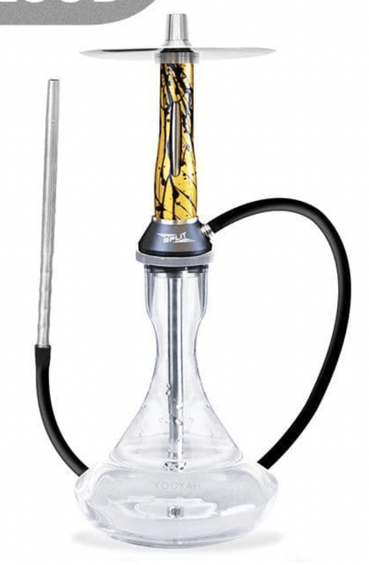 Nova Smoke Shisha With Base - Split (Gold Black) - TheHoookahClub