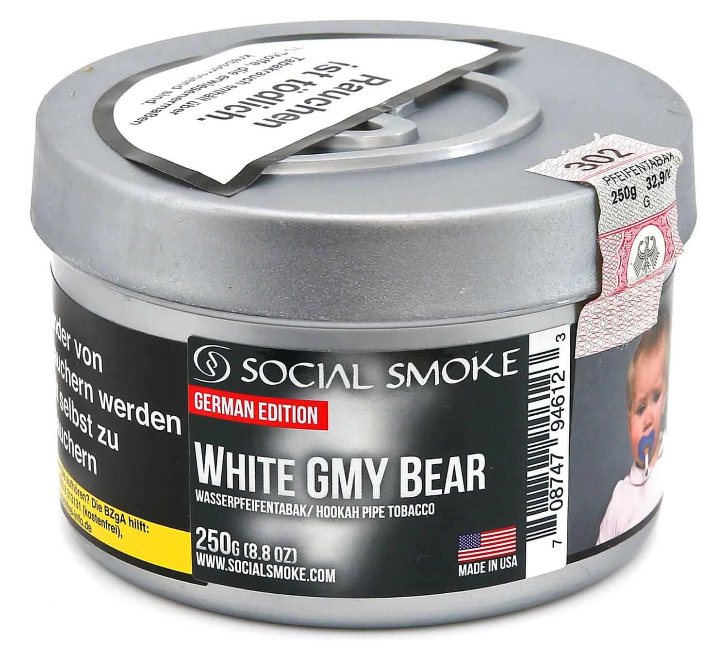 Social Smoke - White Gmy Bear - TheHoookahClub