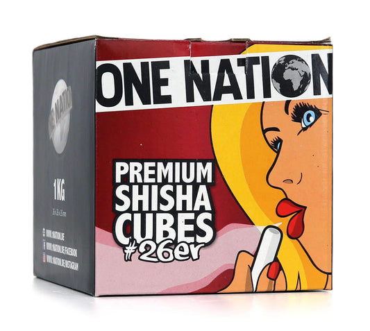 One Nation Coconut Charcoal 1kg (26mm) - TheHoookahClub